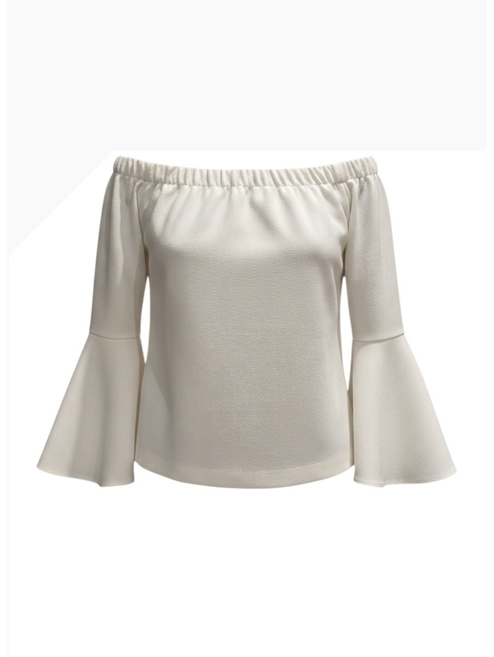Eliza J Off-Shoulder Bell Sleeve Top in Cream